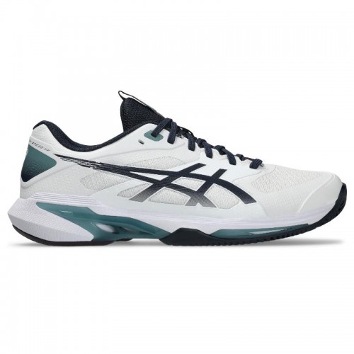 Asics Solution Speed FF 4 Clay Bleu Foncé Baskets Blanches