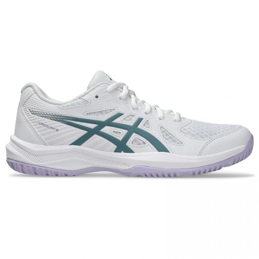 Asics Upcourt 6 baskets blanches-vertes pour femmes