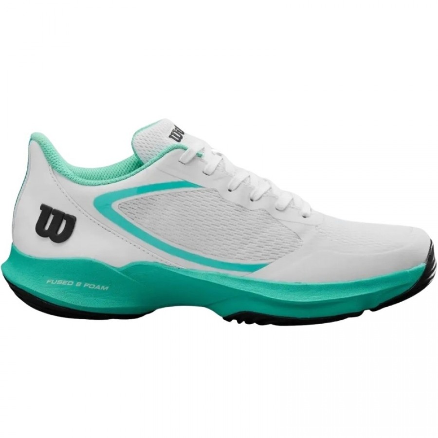 Wilson Hurakn Lite Blanc Turquoise Noir Baskets Femme  Offre - Pas cher