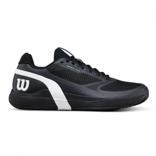 Zapatillas Wilson Rush Pro 5 Clay Negro Blanco